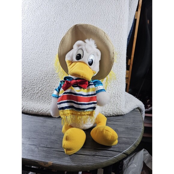 VTG Disneyland Disney World Donald Duck Plush Mexican Sombrero Three Caballeros - Picture 5 of 8